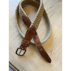 Nautica Tan and Brown Braided Belt sz 38